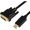 Logilink DisplayPort cable, DP 1.2 to DVI, 1m (CV0130)