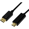 Logilink DisplayPort cable, DP 1.2 to HDMI 1.4, black, 5m (CV0129)