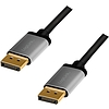 Logilink DisplayPort cable, DP/M to DP/M, 4K/60 Hz, alu, black/grey, 1 m (CDA0100)