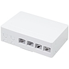 Logilink FTTH Surface mount box, 4 ports, white (FB1002)