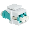 Logilink Keystone Coupler Fibre LC-Duplex Multimode, aqua (NK0031)