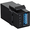 Logilink Keystone Coupler USB 3.0-A F/F, black (NK0015B)