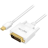 Logilink mini DisplayPort cable, DP 1.2 to DVI, white, 1.8m (CV0137)