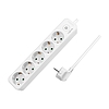 Logilink Outlet Strip, 5 safety sockets, white (LPS246)