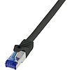 Logilink Patch cable Cat.6A S/FTP Ultraflex 3P/GHMT certified, black 0.25m (C6A013S)