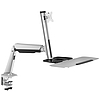 LogiLink Sit-stand workstation monitor desk mount, tilt -15/+15, swivel -90/+90, level adjustment (BP0040)