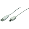 Logilink USB 2.0 Cable, AM to BM, grau, 3m (CU0008)