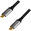 Logilink USB 2.0 Type-C cable, C/M to C/M, PD, alu, black/grey, 1.5 m (CUA0106)