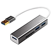 LogiLink USB 3.0, 3-port hub, with card reader (UA0306)