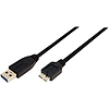 LogiLink USB 3.0 csatlakozó kábel A->B Micro 2x apa 0.6 m (CU0037)