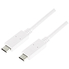 Logilink USB 3.2 Gen 2x1 Cable, USB-C to USB-C , white, 1 m (CU0131)