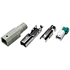 Logilink USB-B Plug toolless type, set w. 3 parts incl. boot, grey (UP0004)