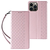 Mágnespántos tok iPhone 14 Plus Flip Wallet Mini Lanyard Stand Pink telefonhoz