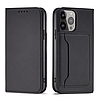 Magnet Card Case tok iPhone 14 Plus flip cover pénztárca állványhoz fekete