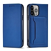 Magnet Card Case tok iPhone 14 Pro flip cover pénztárcatartó kék színű