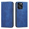 Magnet Fancy Case Case tok iPhone 13 Pro Max Pouch Card pénztárca kártyatartóhoz, kék