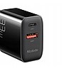 Mcdodo Fali töltő CH-0922 USB + USB-C 33W + USB-C kábel fekete