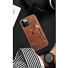 Nillkin Aoge Leather Case valódi bőr védő pénztárcahuzat iPhone 12 mini barna