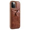 Nillkin Aoge Leather Case valódi bőr védő pénztárcahuzat iPhone 12 mini barna