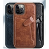 Nillkin Aoge Leather Case valódi bőr védő pénztárcahuzat iPhone 12 mini barna