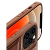 Nillkin Aoge Leather Case valódi bőr védő pénztárcahuzat iPhone 12 mini barna