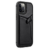 Nillkin Aoge Leather Case valódi bőr védő pénztárcahuzat iPhone 12 mini fekete