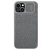 Nillkin Qin Cloth Pro Case tok iPhone 14 Plus fényképezőgéphez Protector Tartótok Flip tok Szürke