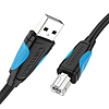 Nyomtatókábel USB 2.0 A - USB-B szellőző VAS-A16-B200 2 m fekete