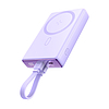 Powerbank Joyroom JR-PBM01 mágneses 10000mAh 20W állvánnyal + Lightning kábel - USB-C - lila