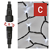 Profi LED sorolható füzér, fekete, 10 m, kültéri és beltéri, hideg fehér (D2AC04)