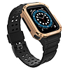 Protect Strap Band Case csuklópánt Apple Watch 7 / 6 / 5 / 4 / 3 / 2 / SE (45 / 44 / 42 mm) Case Armour órafedél fekete / rózsa arany