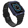 Protect Strap Band Case csuklópánt Apple Watch 7 / 6 / 5 / 4 / 3 / 2 / SE (45 / 44 / 42 mm) Case Armor óra fedél fekete / kék