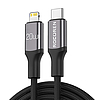 Rocoren USB-C gyorstöltő kábel a Lightning Retro sorozathoz 1 m szürke (RCPBCL-RT0G)