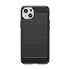 Rugalmas carbon mintás tok iPhone 15 Plus Carbon Case-hez - fekete