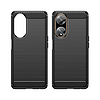 Rugalmas karbon mintás tok Oppo A98 5G Carbon Case-hez - fekete