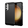 Rugalmas karbon mintás tok Samsung Galaxy S23 FE Carbon Case-hez - fekete