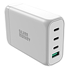 Silver Monkey SMA152 130W GaN töltő 3xUSB-C PD USB-A QC 3.0 levehető tápkábellel - fehér