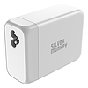 Silver Monkey SMA156 200W GaN töltő 3x USB-C PD USB-A QC 3.0 levehető tápkábellel - fehér