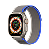 Sport tépőzáras szíj Apple Watch Ultra-hoz / 9 / 8 / 7 / 6 / SE / 5 / 4 / 3 / 2 / 1 (42, 44, 45, 49 mm) Dux Ducis szíj YJ verzió - kék-szürke