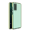 Spring Case átlátszó TPU gél védőborítás színes kerettel Samsung Galaxy A72 4G sárga