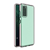 Spring Case átlátszó TPU gél védőburkolat színes kerettel Samsung Galaxy A72 4G világos rózsaszín