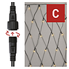 Standard LED sorolható karácsonyi füzér - háló, 1,5x2 m, kültéri, meleg fehér (D1DW01)