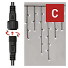Standard LED sorolható karácsonyi füzér - jégcsapok, 2,5 m, kültéri, hideg fehér (D1CC01)