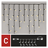 Standard LED sorolható karácsonyi füzér - jégcsapok, 2,5 m, kültéri, meleg fehér (D1CW01)