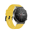 Szilikon szíj Huawei Watch GT 2/3/4/2 Pro/3 Pro/4 Pro/GT 2e 46mm-hez - sárga