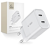 Tech-Protect C20W töltő 2x USB-C PD 20W - fehér