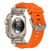 Tech-Protect Delta Pro szíj Apple Watch 4 / 5 / 6 / 7 / 8 / 9 / SE / Ultra 1 / 2 (42/44/45/49 mm) - Titanium Orange