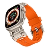 Tech-Protect Delta Pro szíj Apple Watch 4 / 5 / 6 / 7 / 8 / 9 / SE / Ultra 1 / 2 (42/44/45/49 mm) - Titanium Orange