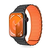 Tech-Protect IconBand mágneses szíj Apple Watch 4 / 5 / 6 / 7 / 8 / 9 / SE / Ultra 1 / 2 (42/44/45/49 mm) - fekete-narancssárga