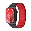 Tech-Protect IconBand mágneses szíj Apple Watch 4 / 5 / 6 / 7 / 8 / 9 / SE / Ultra 1 / 2 (42/44/45/49 mm) - fekete-piros